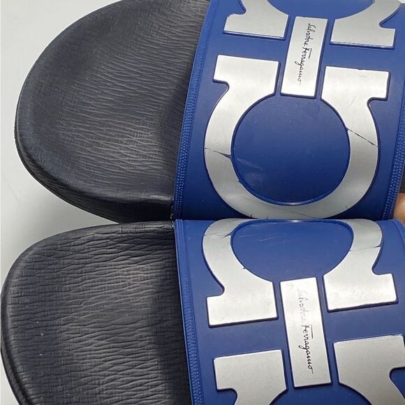 Salvatore Ferragamo Men's Logo Slide Sandals size 10 M - Picture 5 of 11
